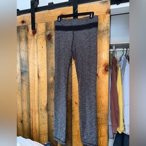 lululemon athletica Charcoal Heather Leggings with Black Waistband